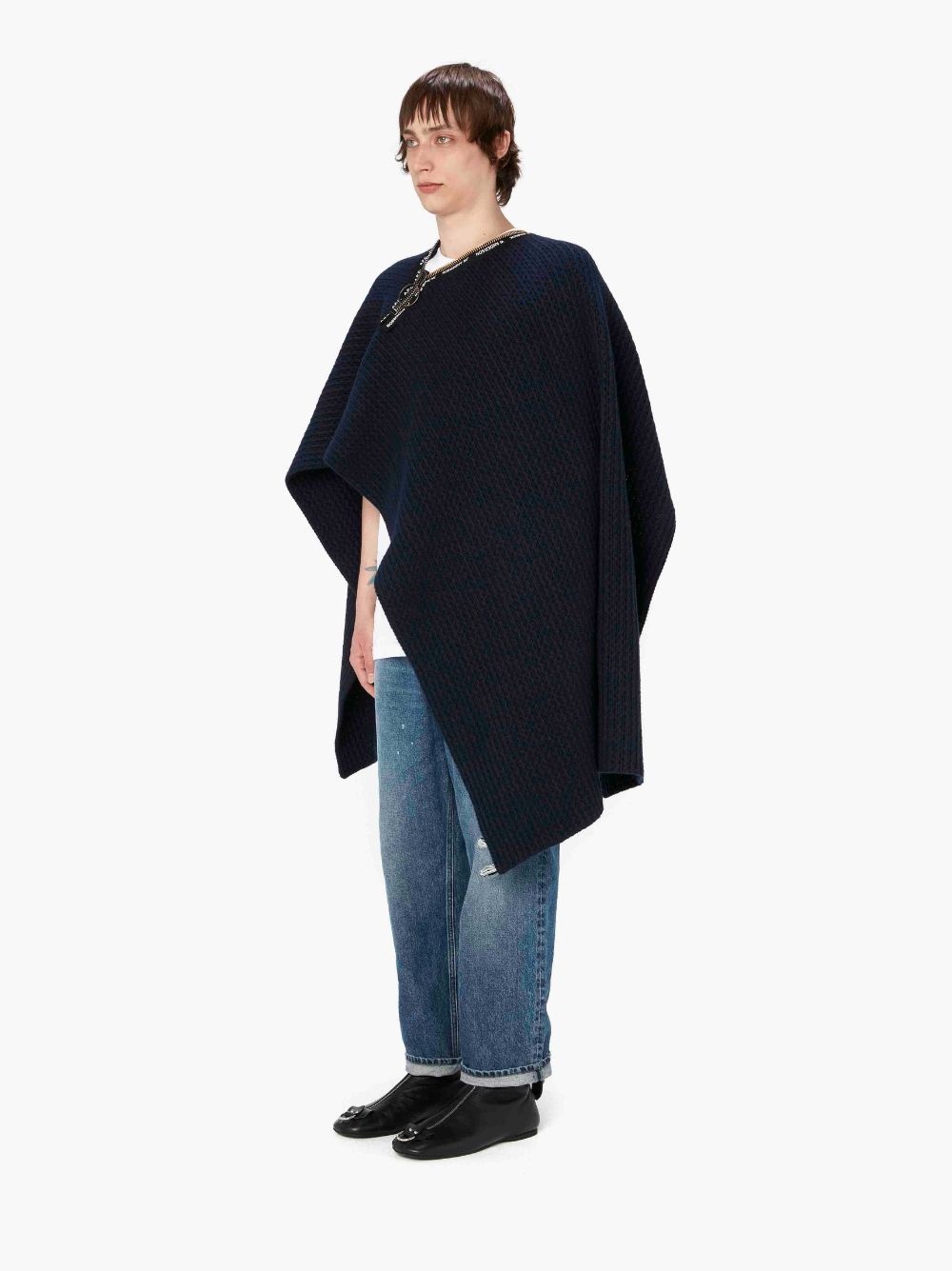 A.P.C. X JW ANDERSON - PONCHO SWANN - WOOL PONCHO - 4