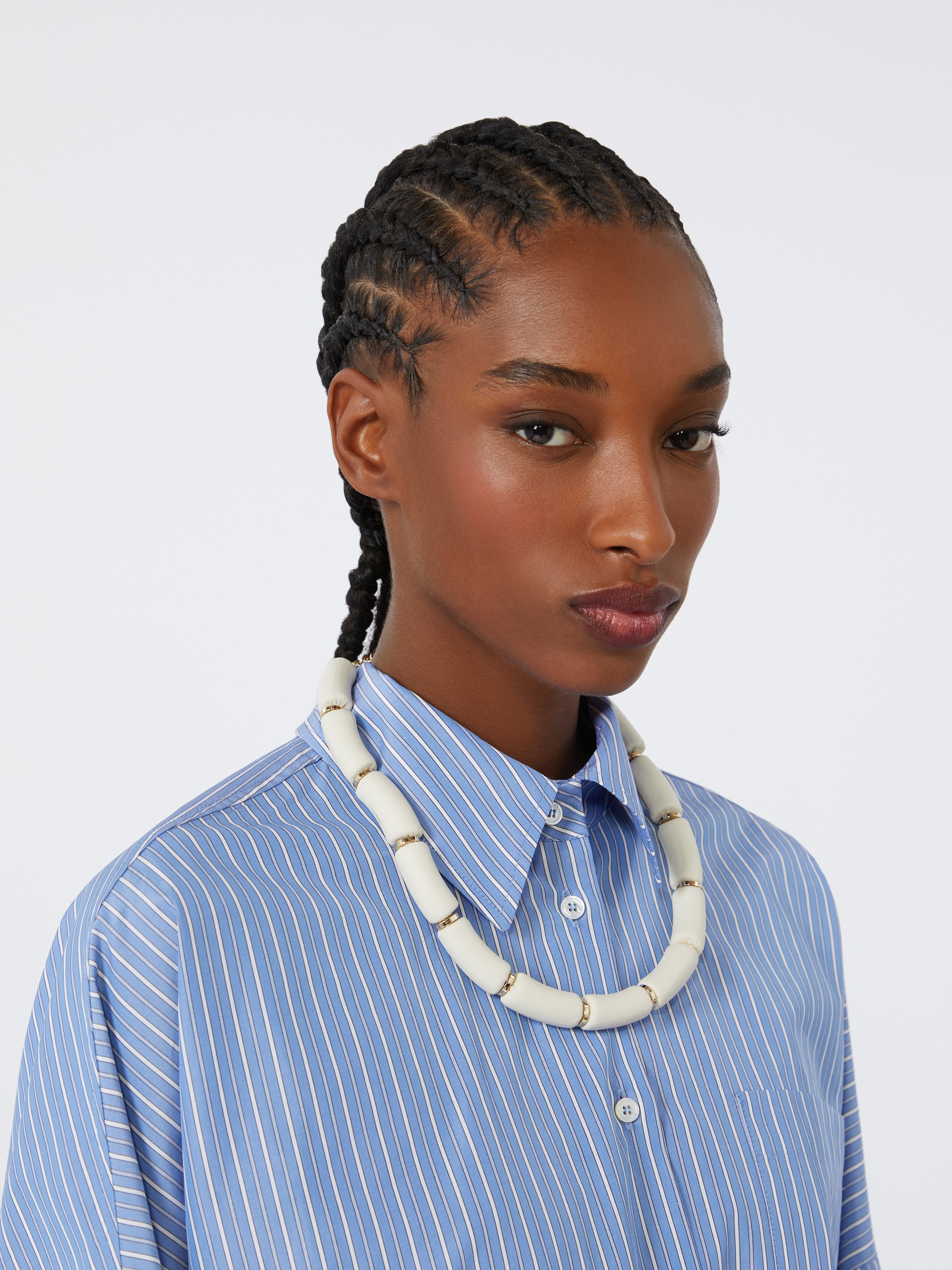 BRIANZA Leather choker necklace - 4