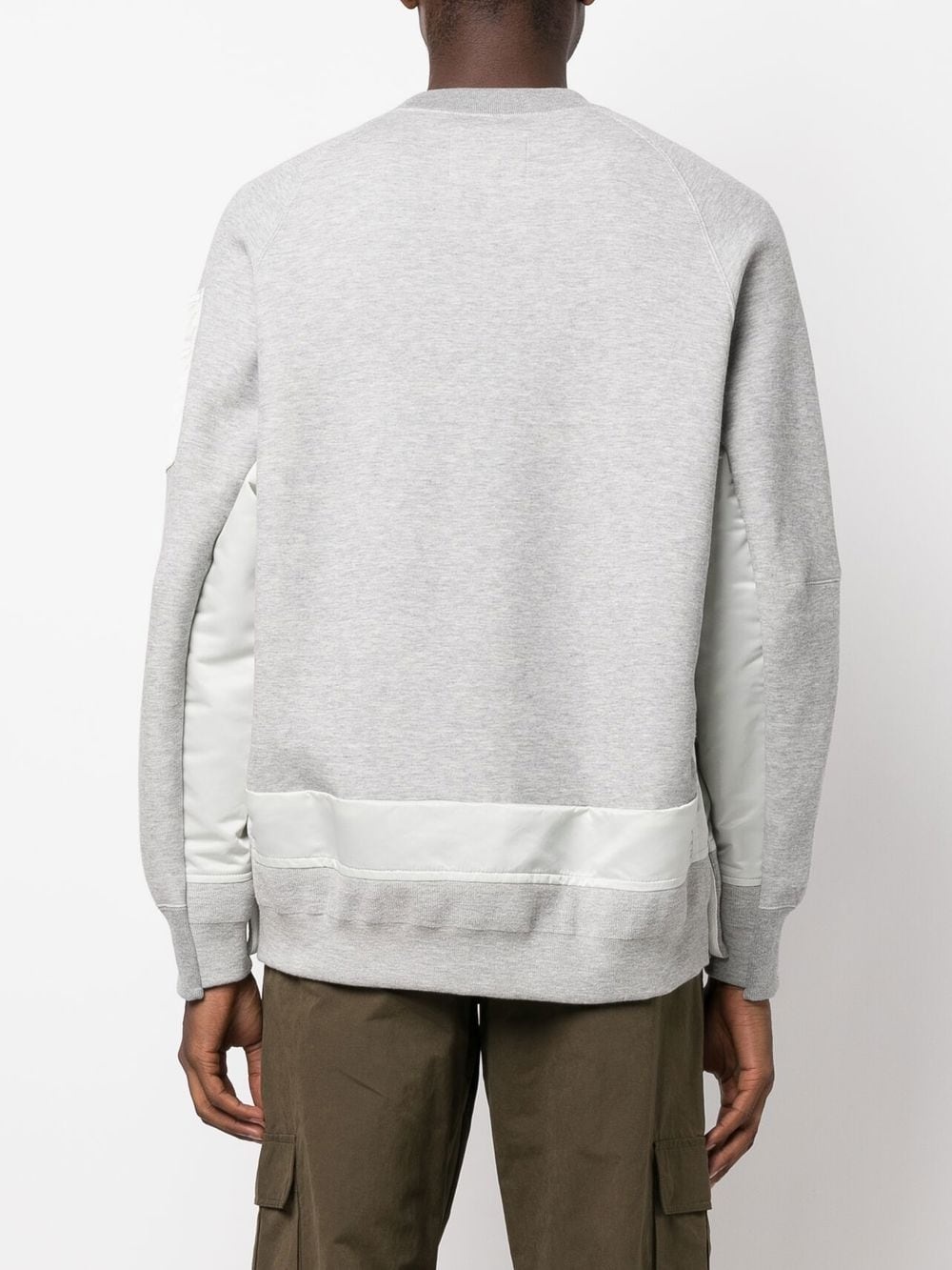 panelled cotton sweatshirt - 4