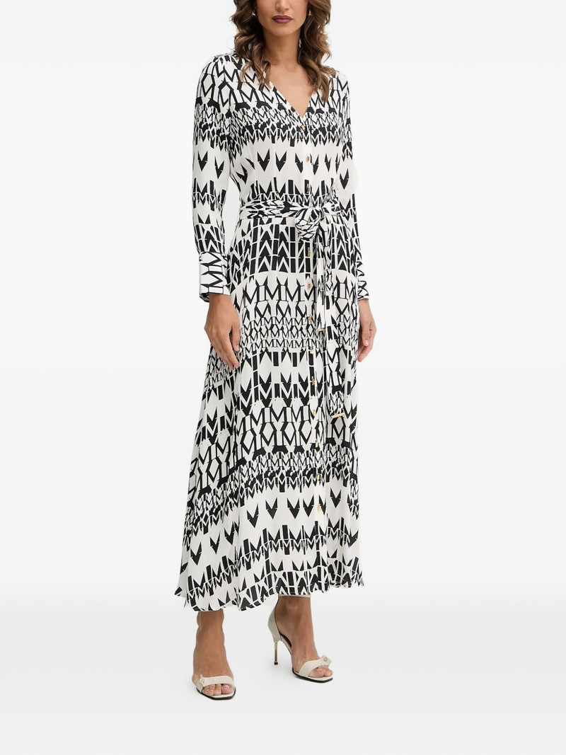 buttoned geometric-print maxi dress 1