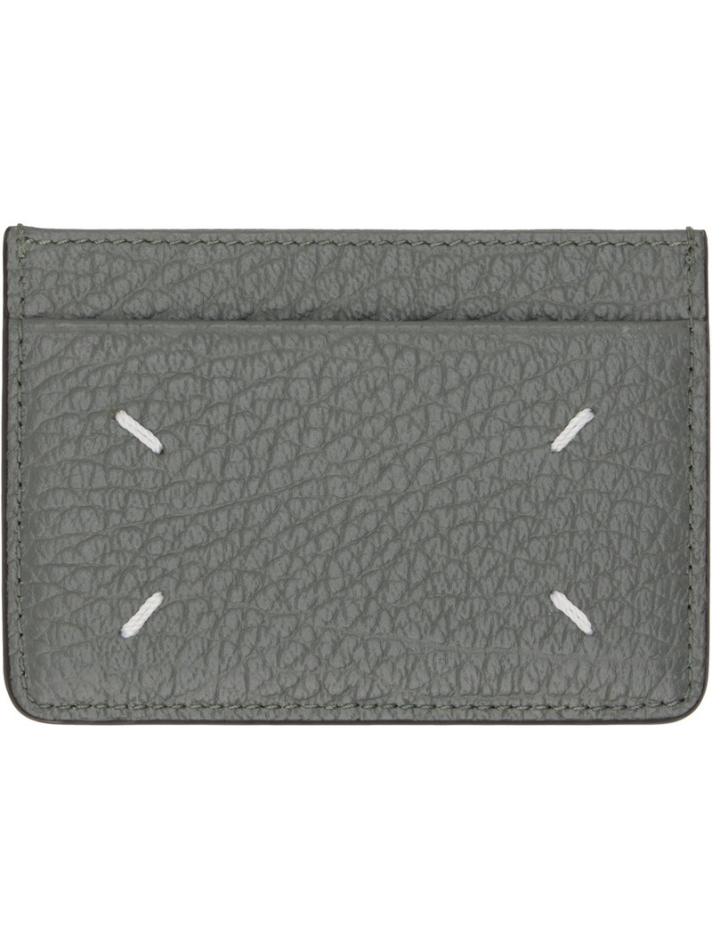 Maison Margiela Gray Slim 3 CC Card Holder outlook