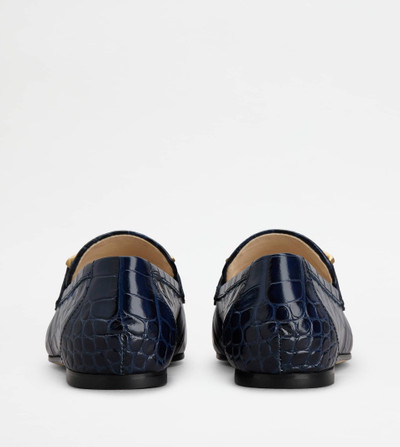 Tod's KATE LOAFERS IN LEATHER - BLUE outlook