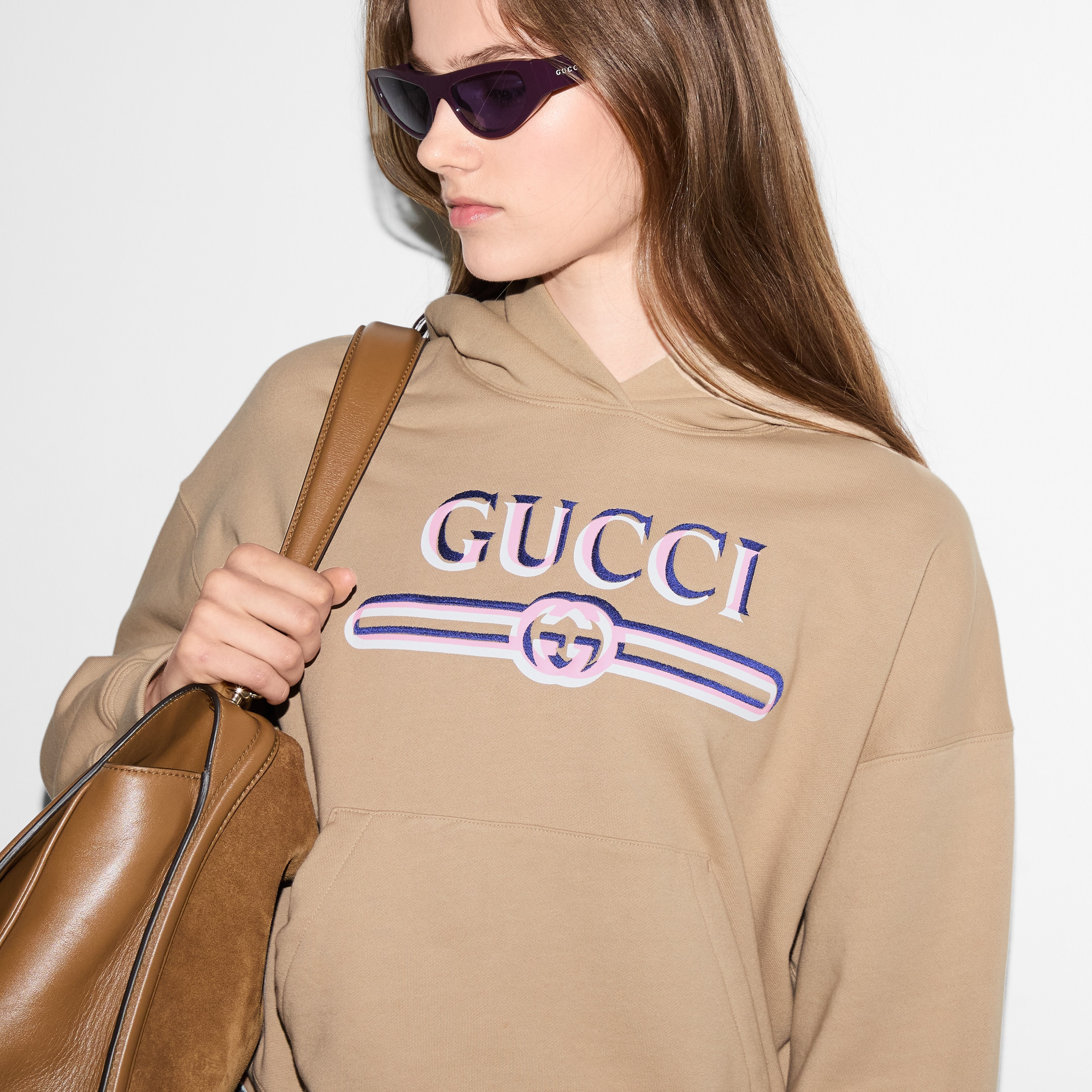 Cotton hooded sweatshirt with print - 5