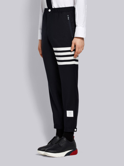 Thom Browne Navy Super 120's Wool Twill 4-bar Track Trouser outlook