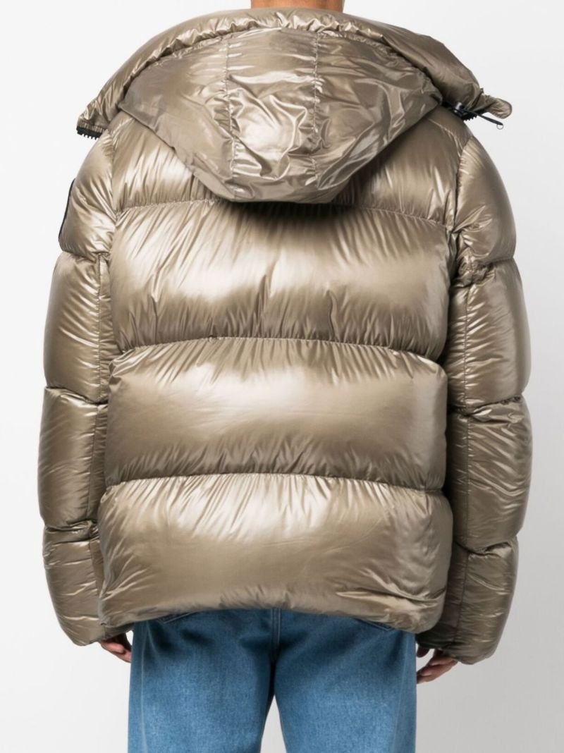 logo-patch padded jacket - 4