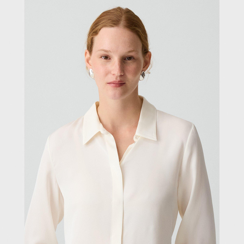 Fitted Shirt in Silk Georgette 4