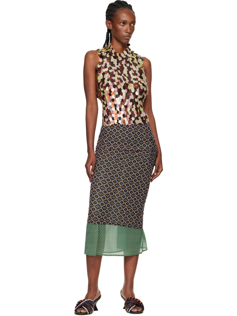 Dries Van Noten Multicolor Sequined Bib Top outlook