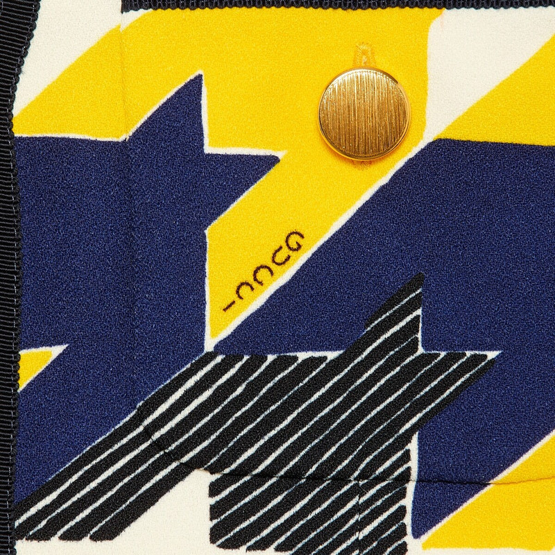 Geometric houndstooth print viscose jacket 4