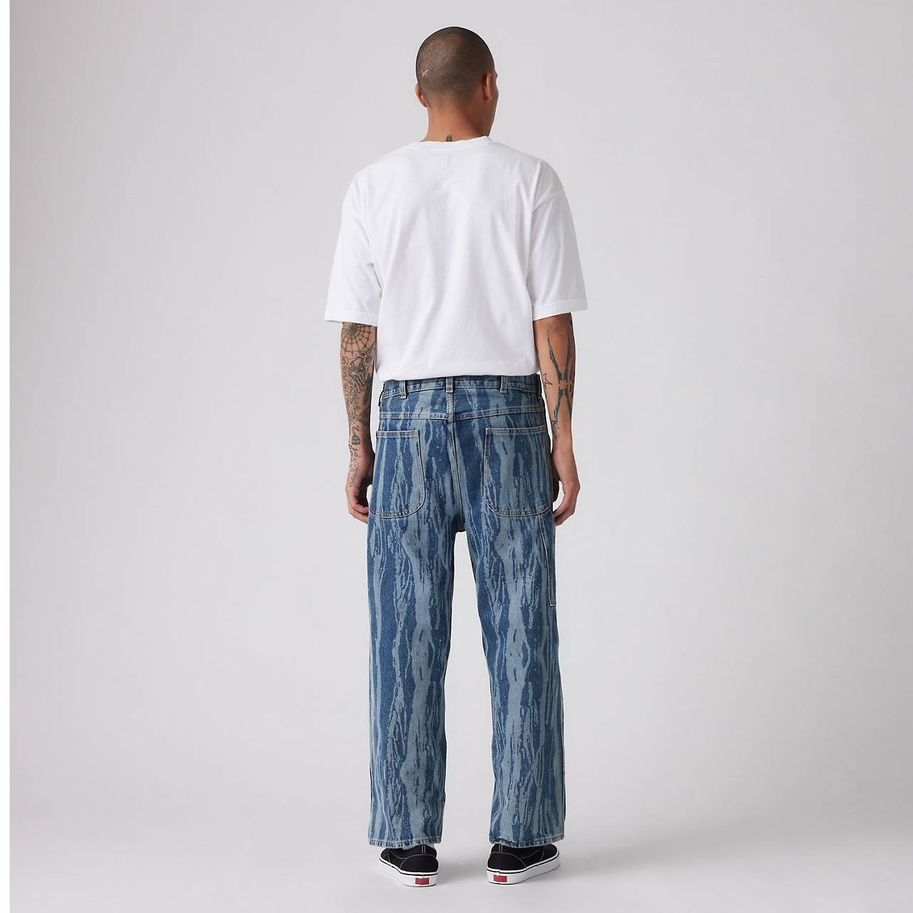 SKATEBOARDING CROPPED CARPENTER MEN'S JEANS - 5
