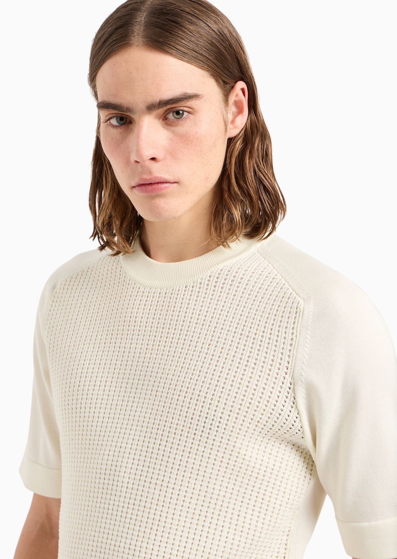 Punch-stitch jumper with plain-knit back - 5