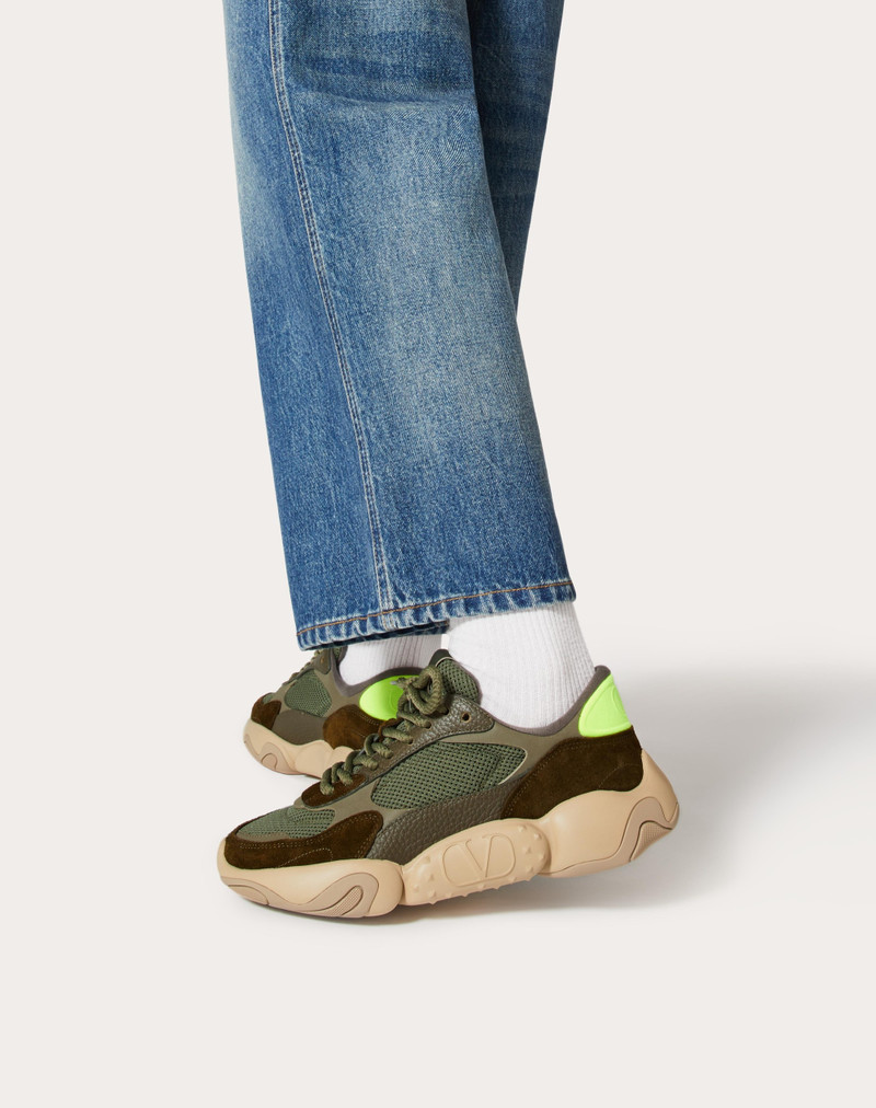 VALENTINO GARAVANI BUBBLEBACK MESH AND SUEDE SNEAKER 6