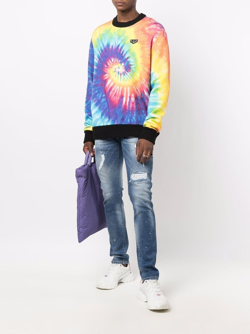 PHILIPP PLEIN skull tie dye sweatshirt outlook