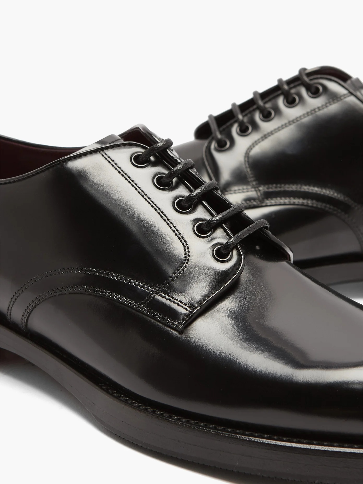 Giotto spazzolato-leather Derby shoes - 6