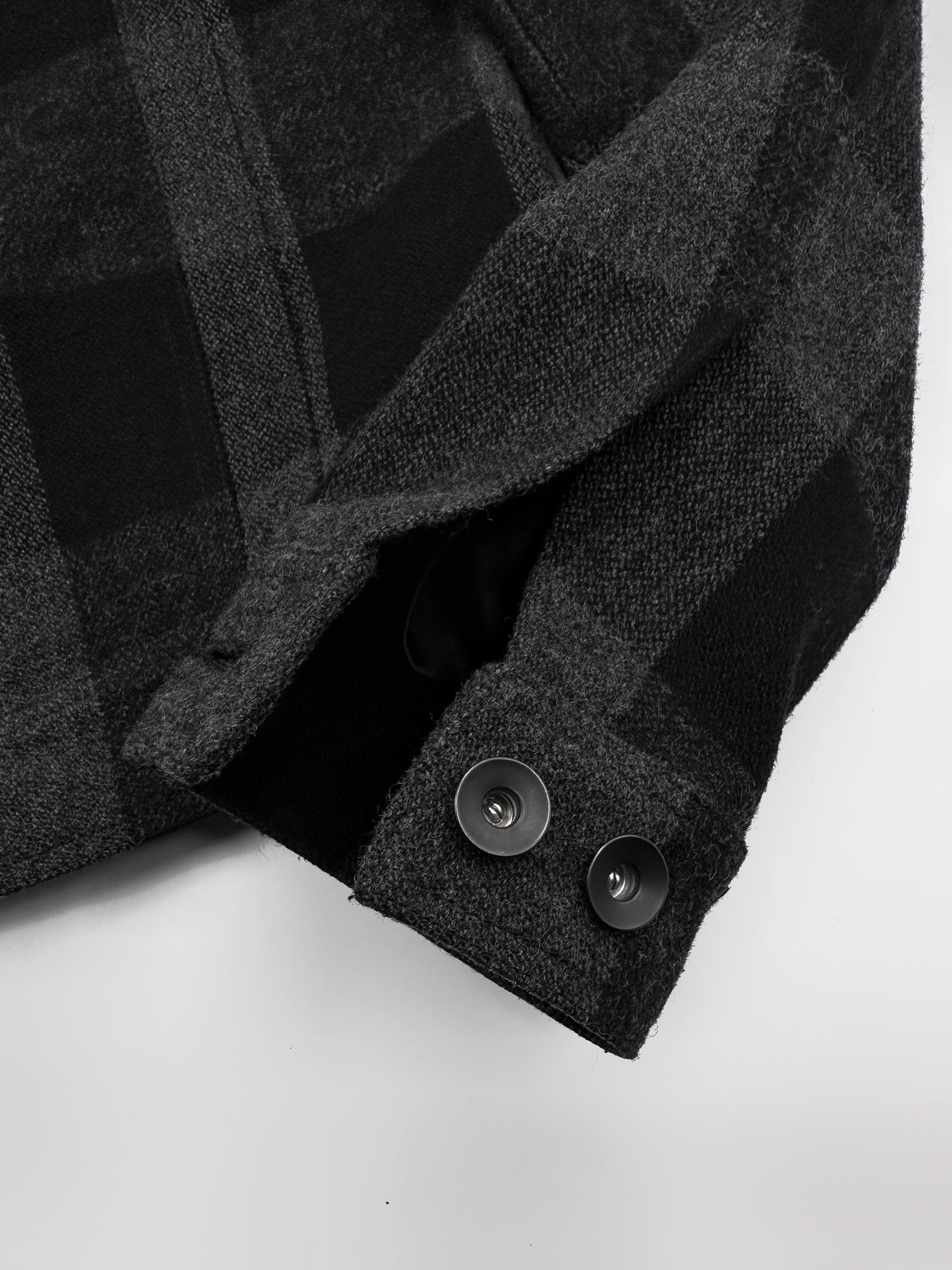 Rick Owens Fall 2016 Mainline Mastodon Checkered Plaid Wool Sample Colourway Workers Jacket 46 - 9