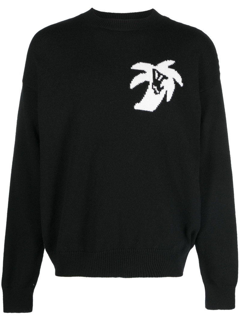 Hunter intarsia-logo jumper - 1