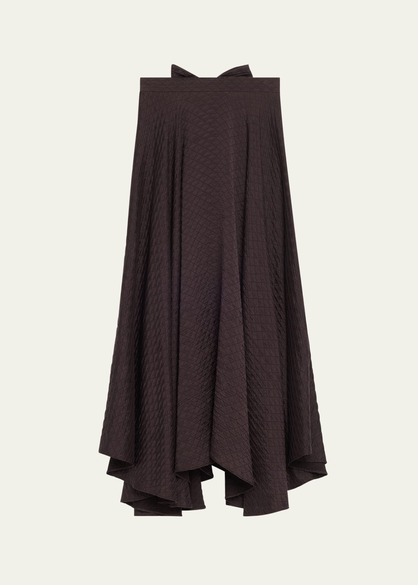 Elise Diamond-Quilted Cloquet Maxi Skirt - 1