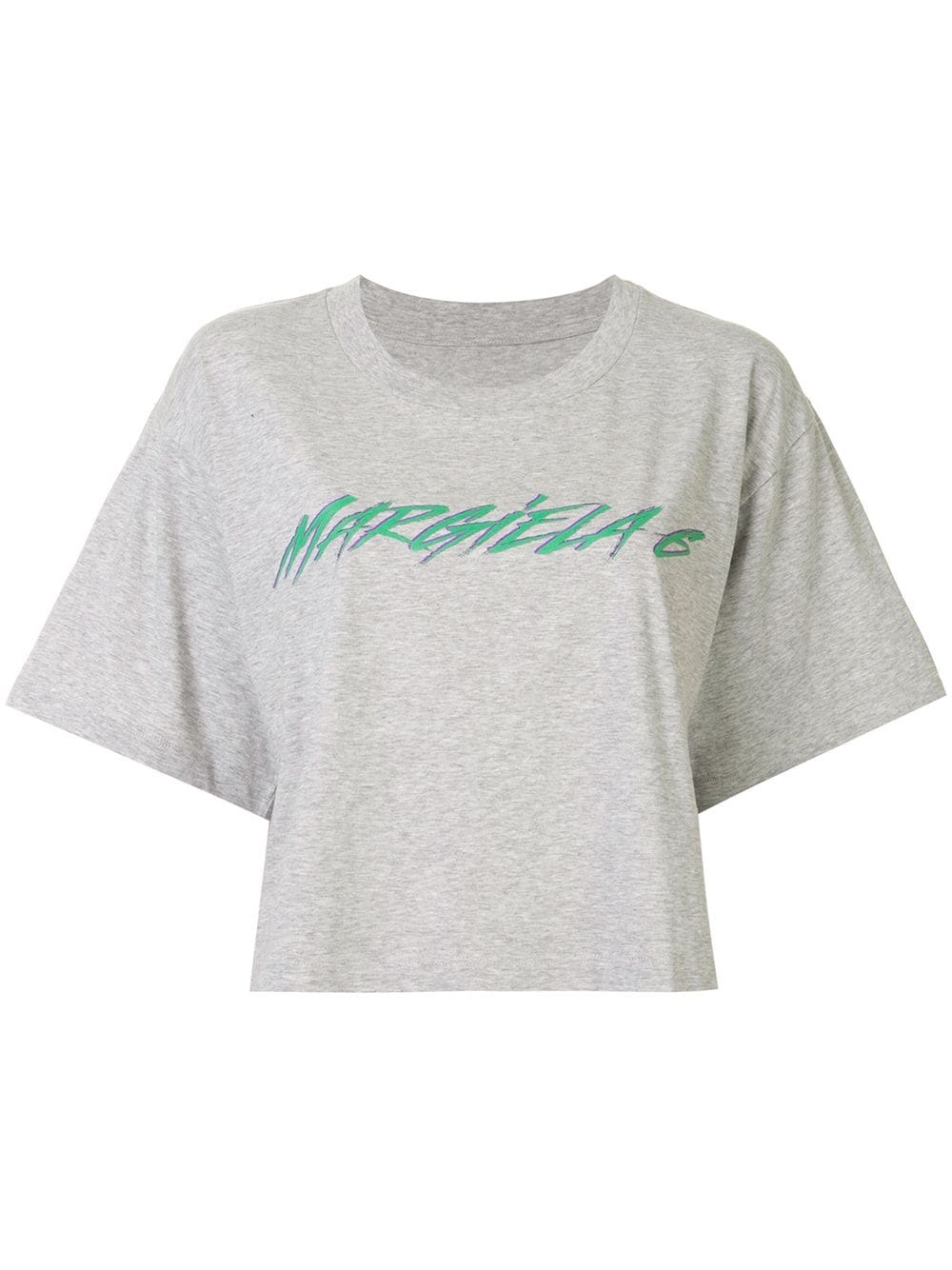 cropped logo T-shirt - 1