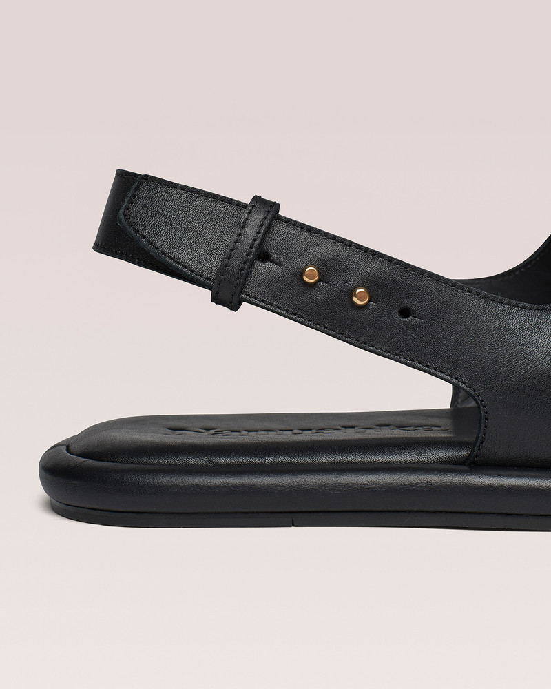 EKEMMA MENS - Suede slingback sandals - Black 5