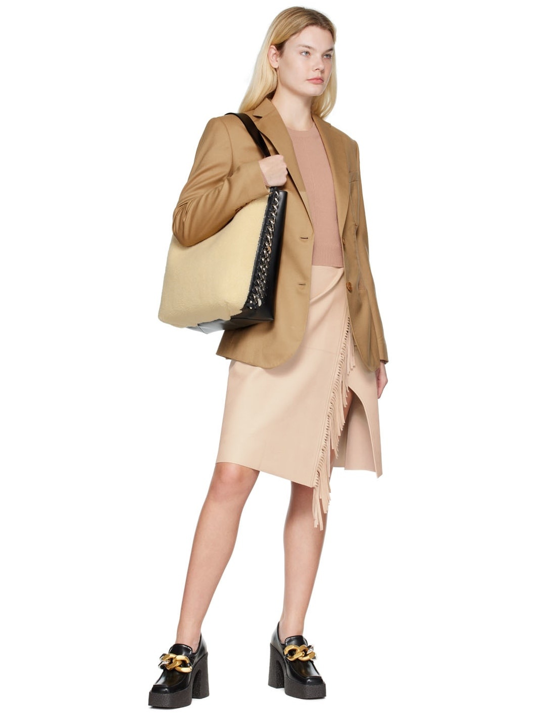 Tan Tapered Blazer - 4