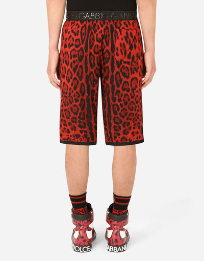 Dolce & Gabbana Leopard-print viscose shorts outlook