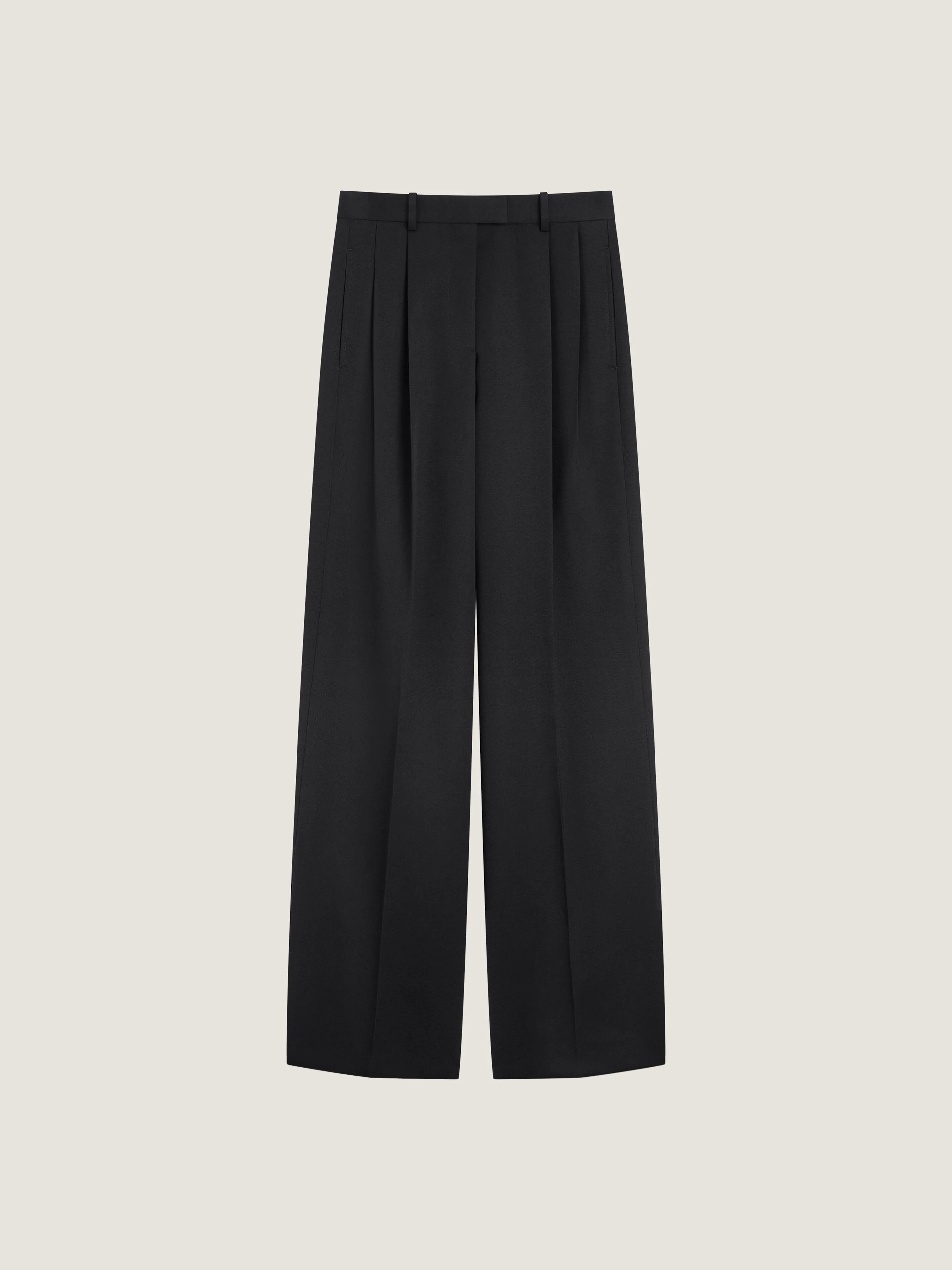 DOUBLE PLEAT PANTS IN WOOL - 1