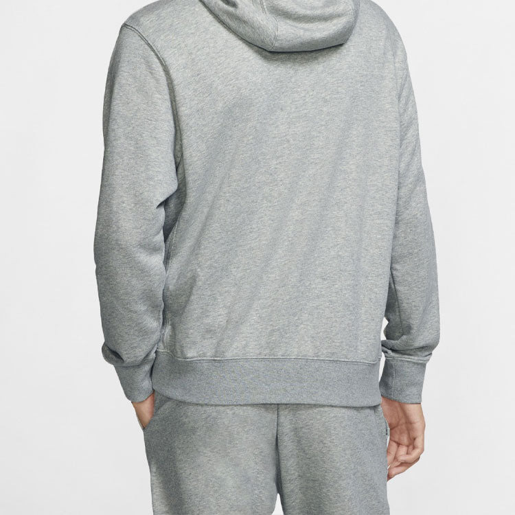 Men's Nike Basic Chest logo Hooded Zipper Gray BV2649-063 - 5
