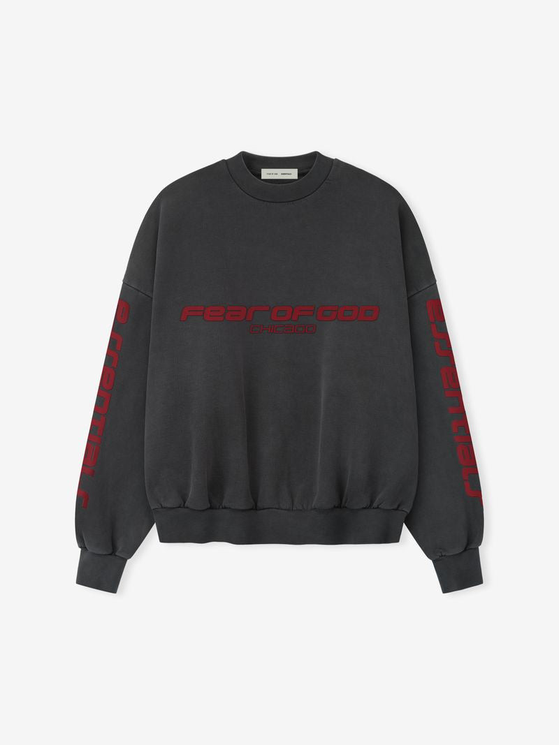 Heavy Fleece Cropped Relaxed Sweatshirt - 1