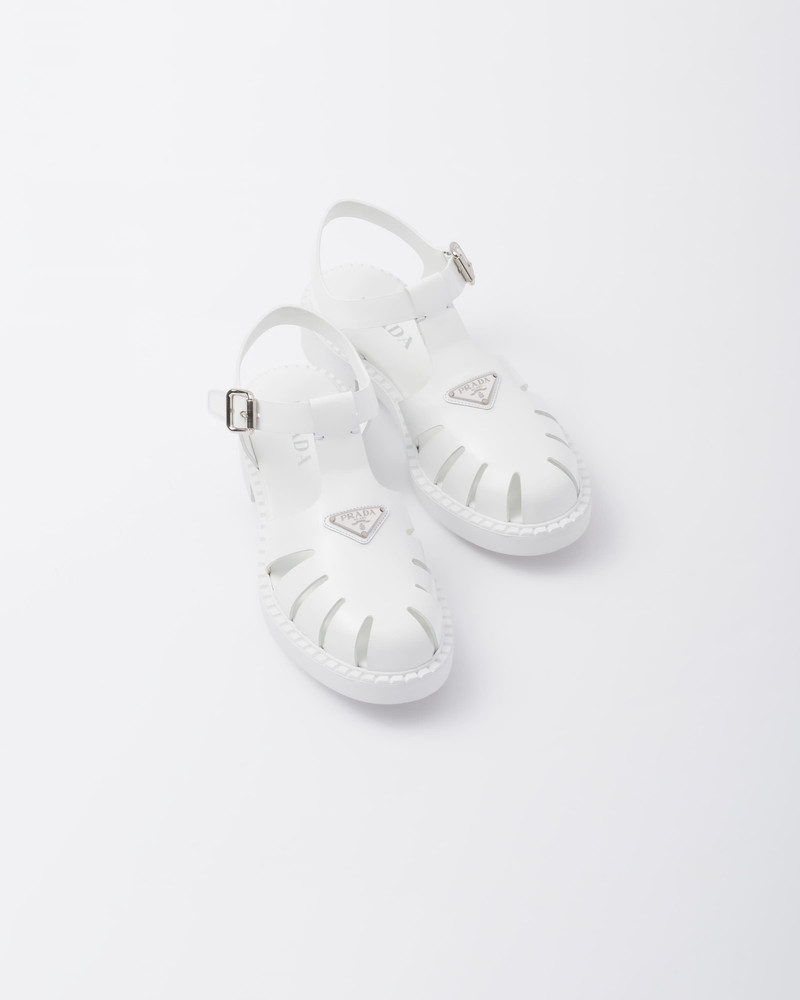 Brushed leather fisherman sandals 4