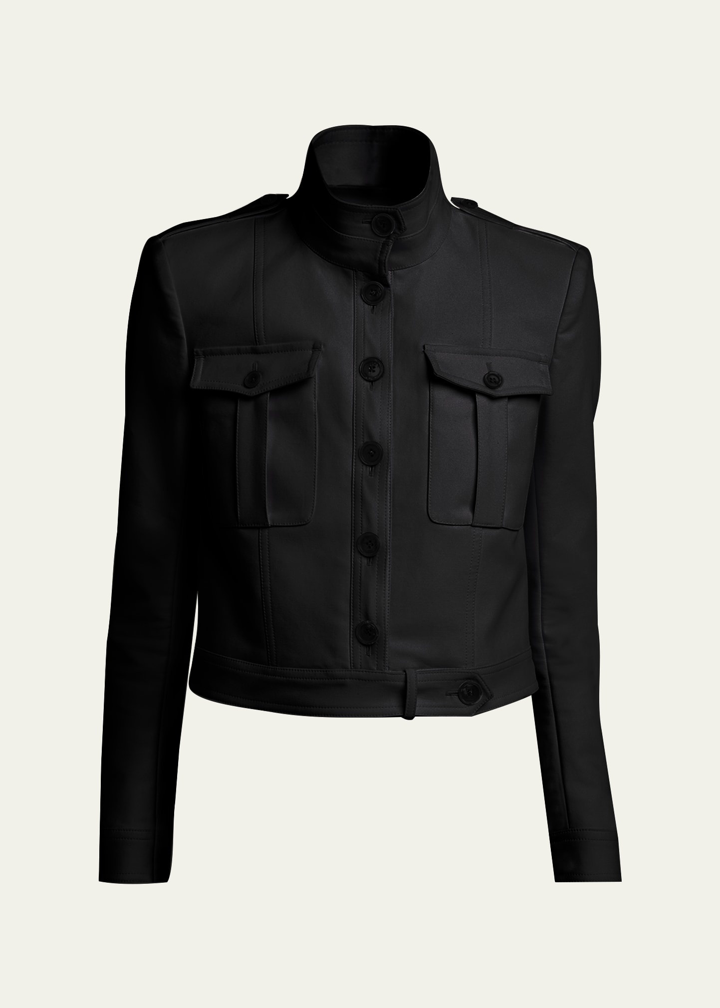 Shrunken Military Cotton Jacket - 1