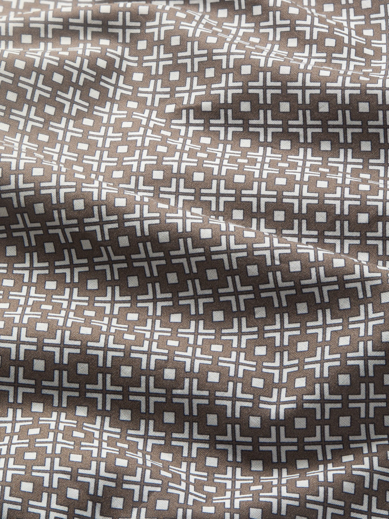 Women's Pajamas London London Geo Cross Cotton Batiste Taupe 5