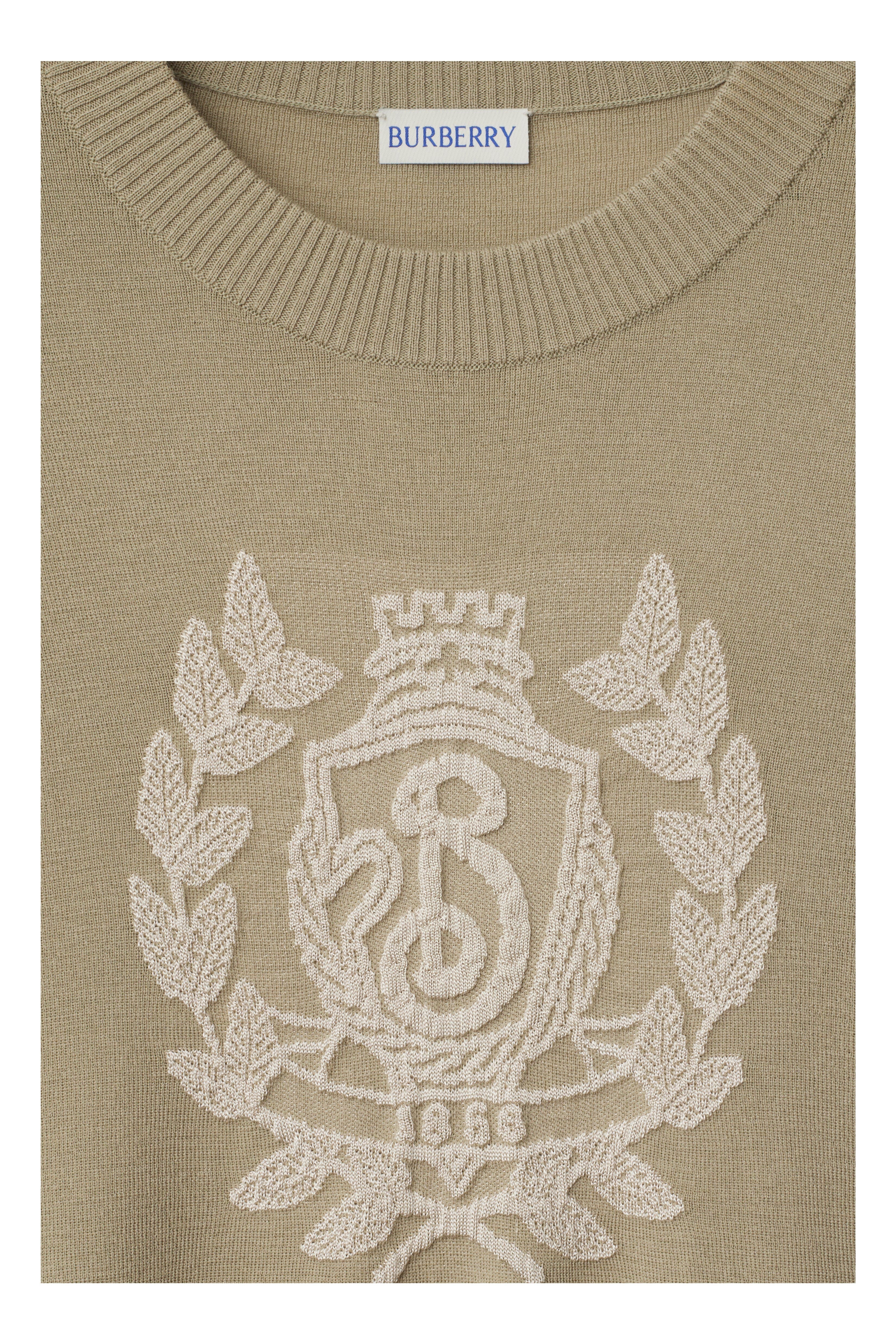 burberry B Crest Wool Sweater in Quill at Nordstrom - 6