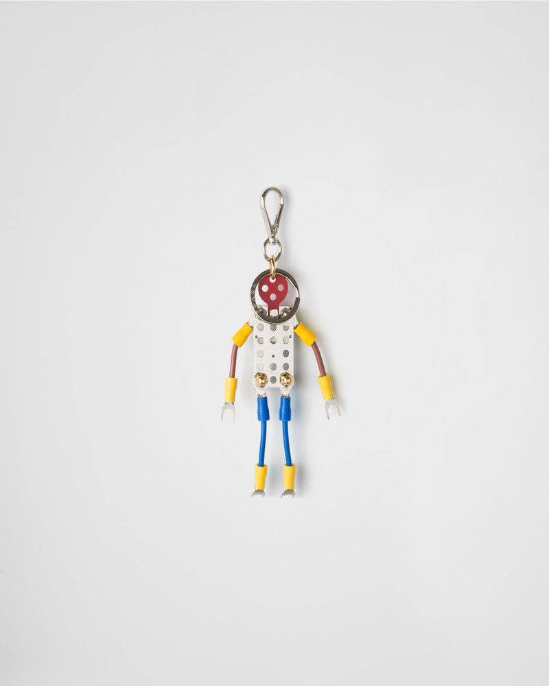 Prada Metal robot bag charm outlook