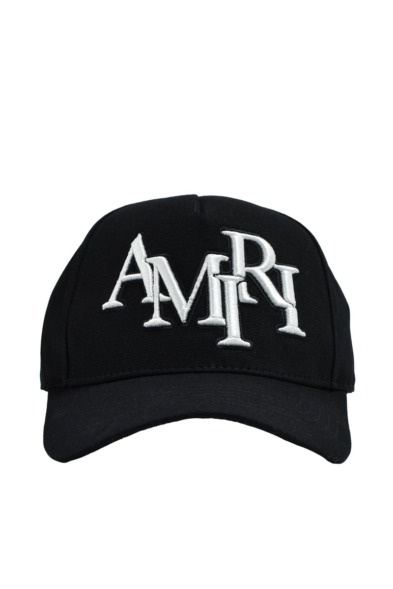 AMIRI STAGGERED AMIRI CANVAS HAT / BLK WHT outlook
