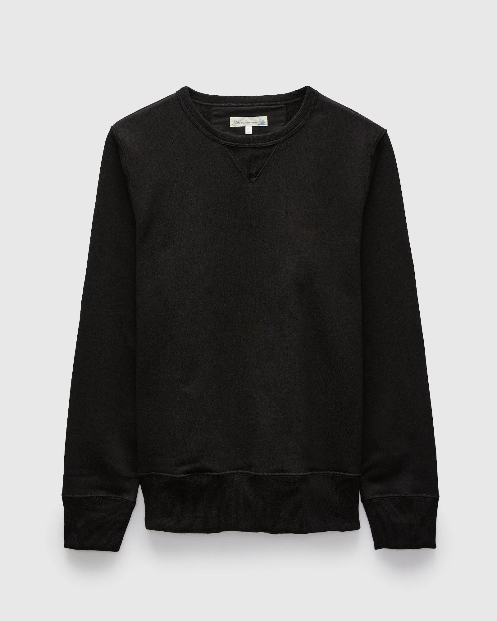 3S48 "Good Originals" Heavyweight Loopwheel Sweatshirt in Deep Black - 1