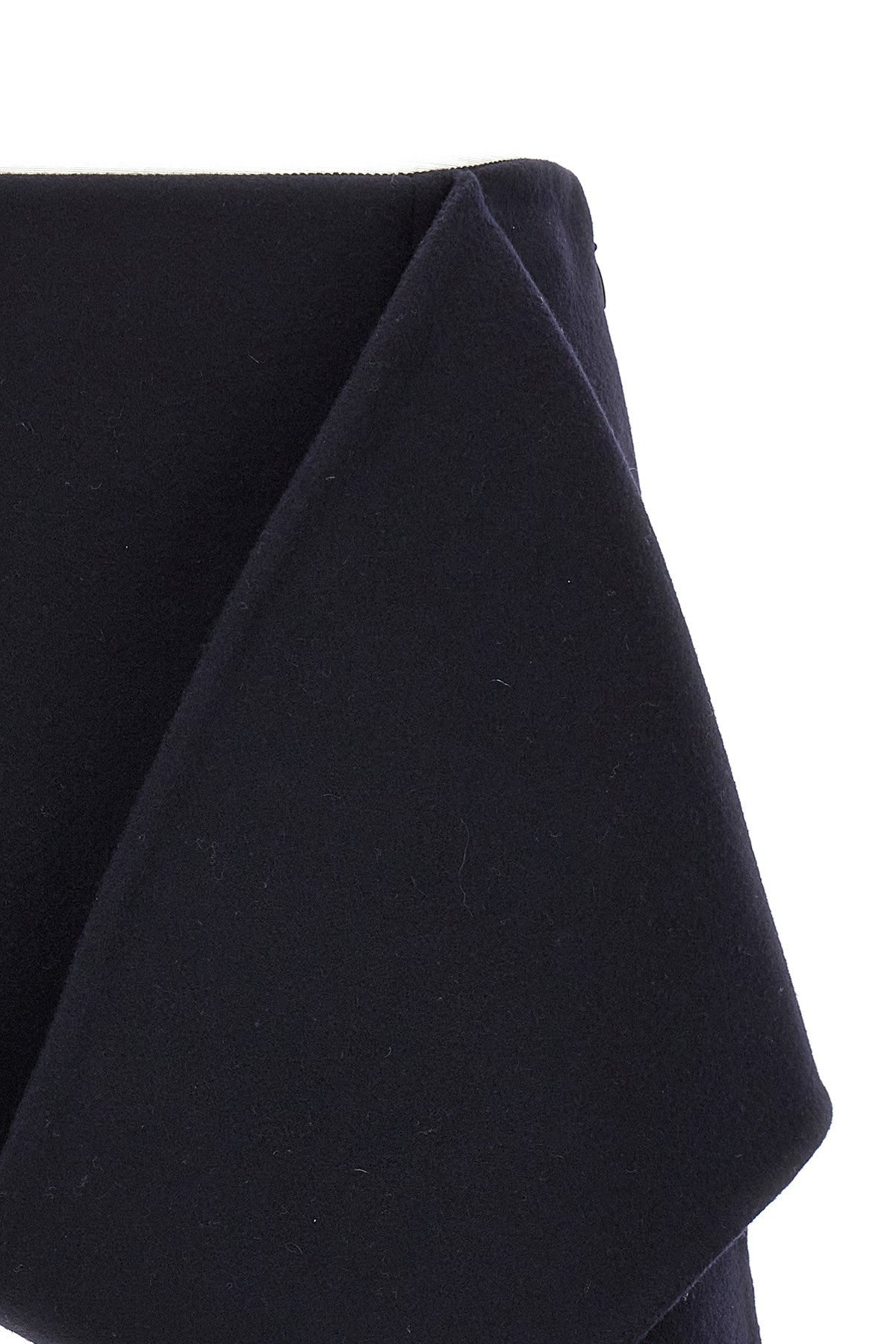Prada Women Midnight Blue Wool Blend Mini Skirt - 4