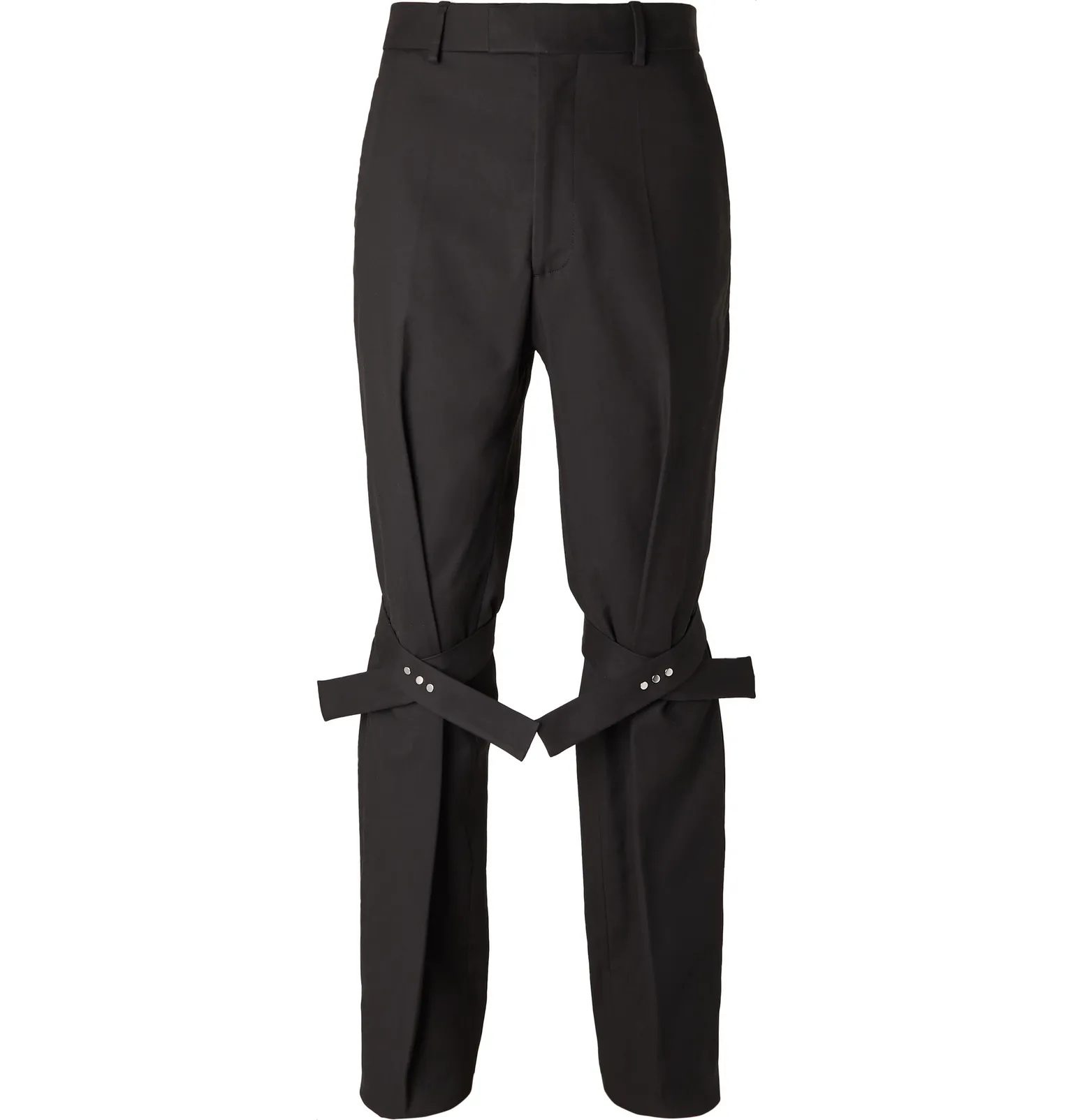 Tie-Detailed Cotton-Blend Trousers - 1