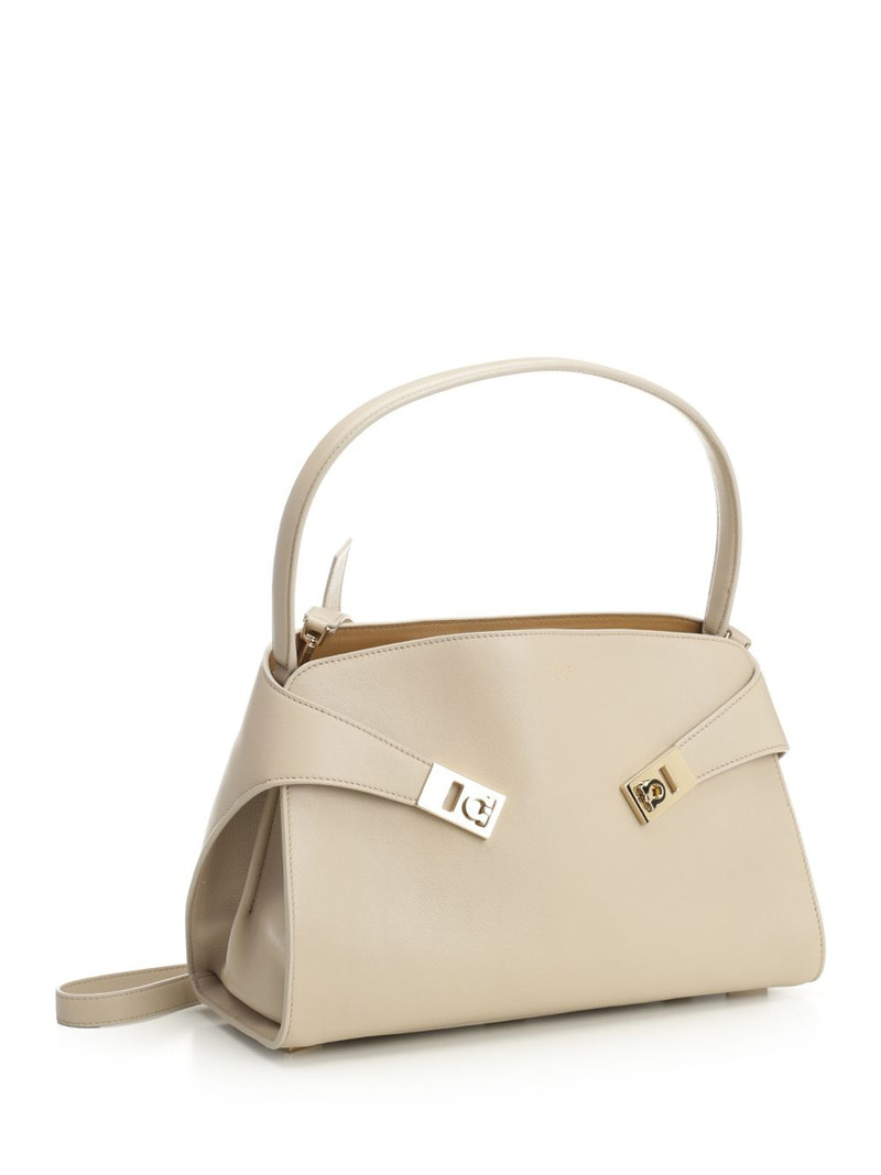 FERRAGAMO Hug Small Shoulder Bag Shoulder Bags Beige outlook