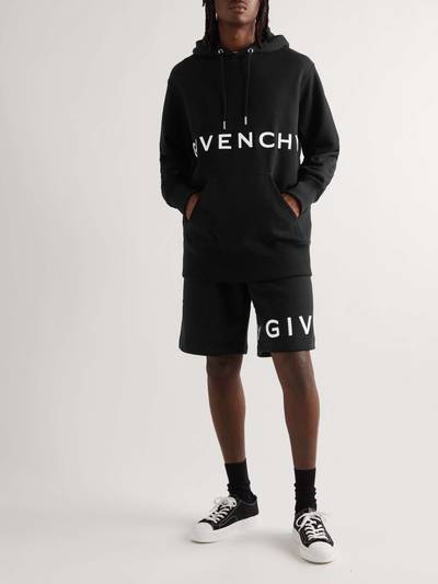 Givenchy Wide-Leg Logo-Embroidered Cotton-Jersey Shorts outlook