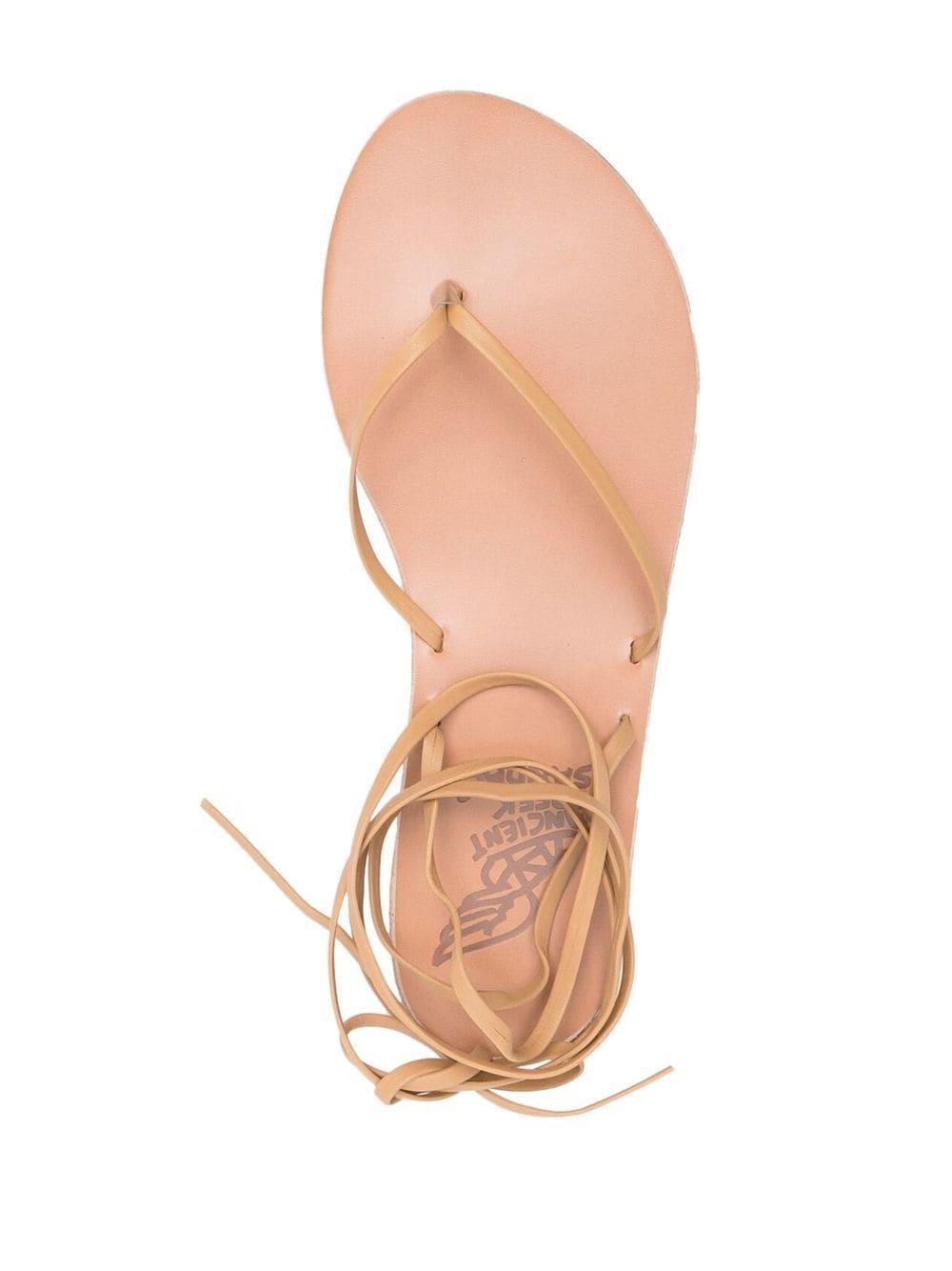 leather ankle-tie sandals - 4