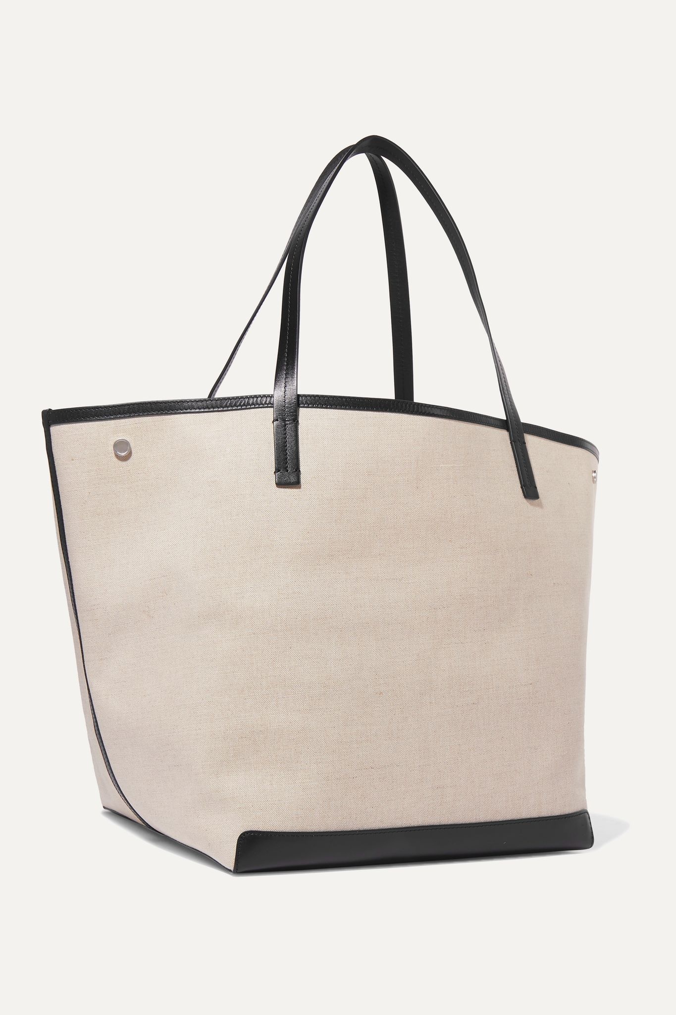 Park XL leather-trimmed canvas tote - 4