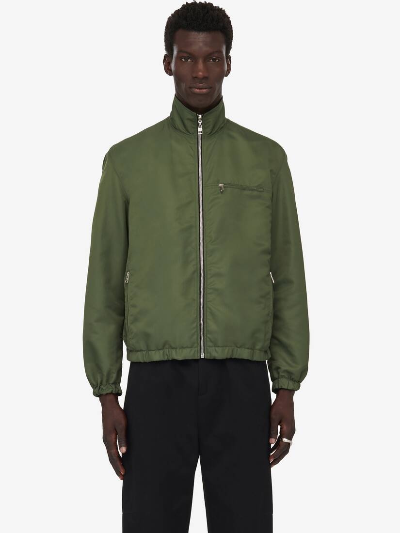 Men's McQueen Graffiti Reversible Jacket in Black/khaki - 5