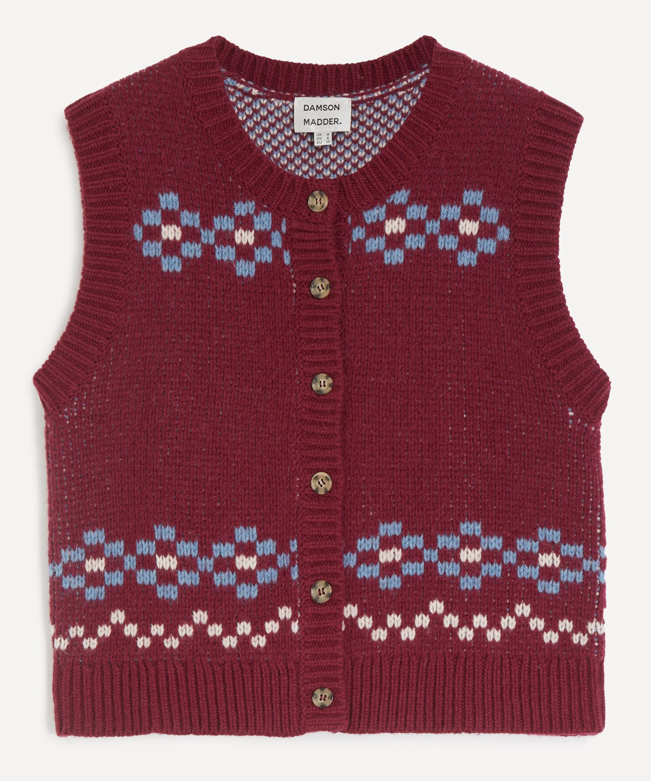 Sofie Novelty Intarsia Wool Vest - 1