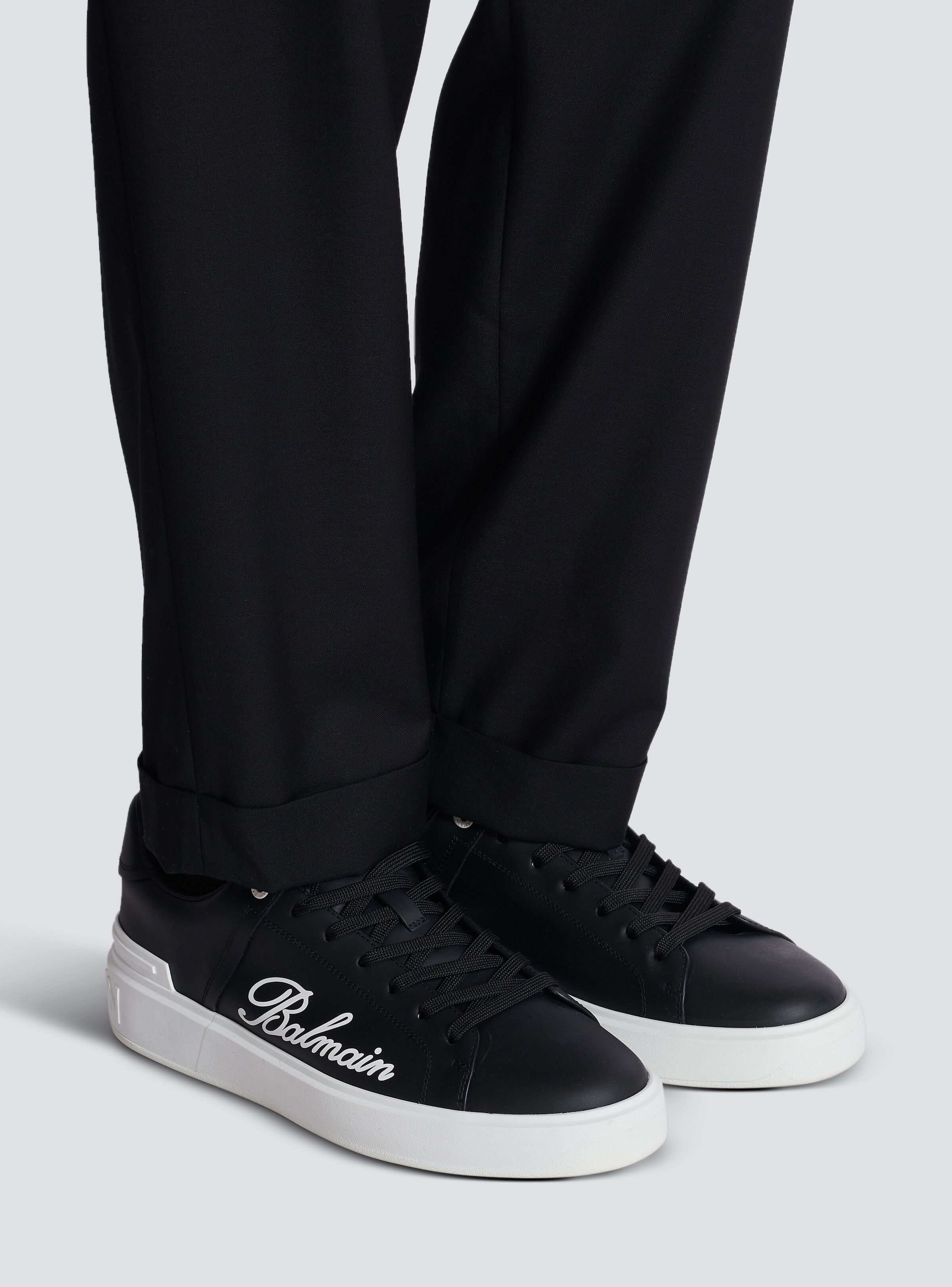 B-Court Balmain Signature calfskin sneakers - 9