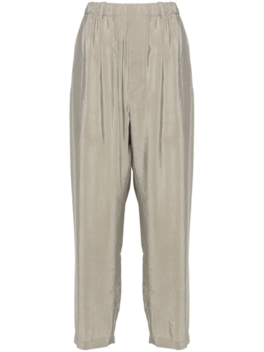 silk-blend tapered trousers - 1