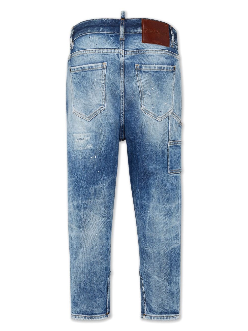 distressed-effect tapered jeans - 2