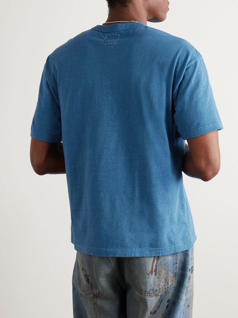 Jumbo Garment-Dyed Cotton-Jersey T-Shirt Light blue 4