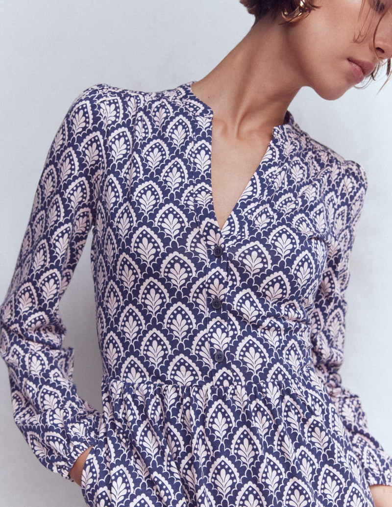 Amy Short Jersey Dress-Navy, Petal Terrace 3
