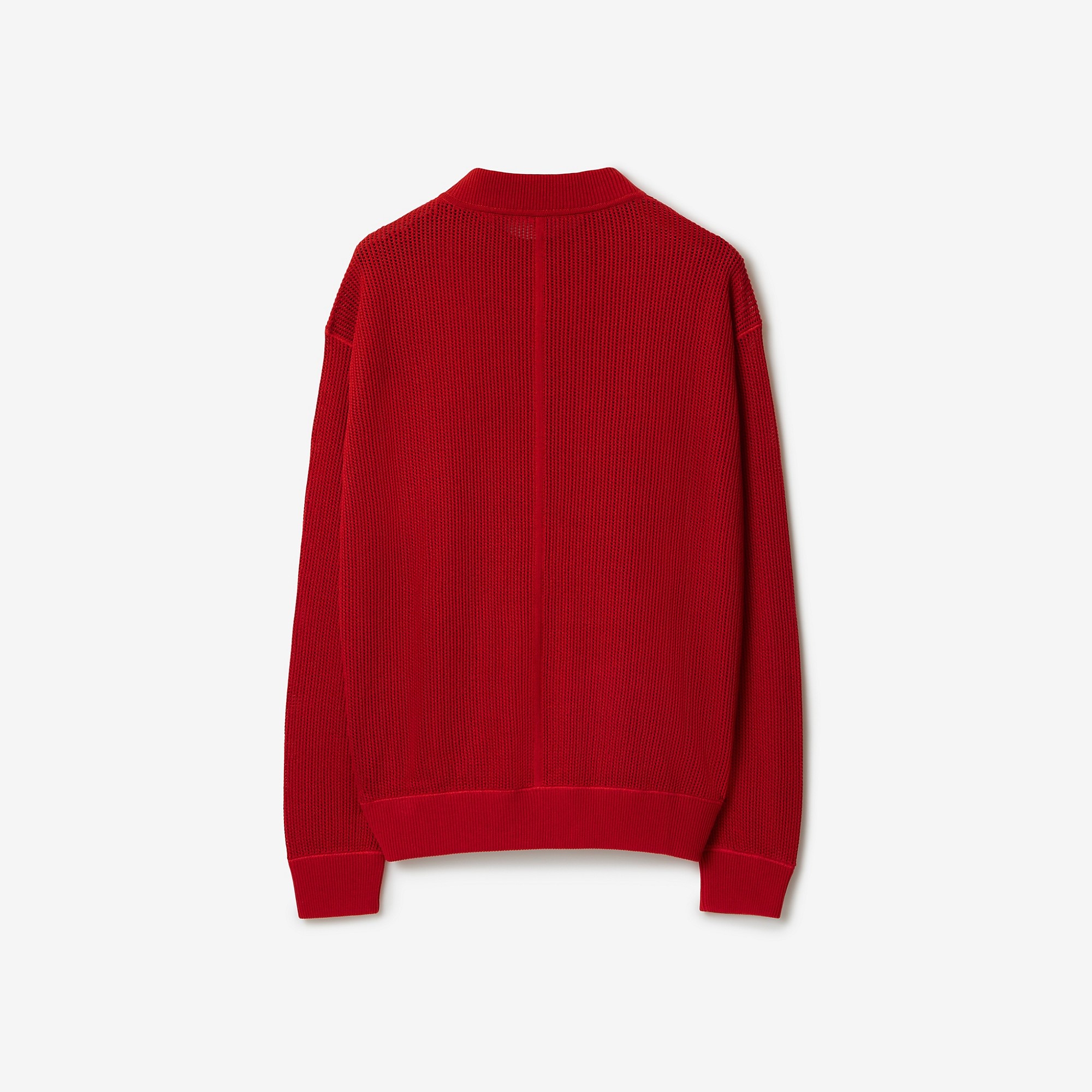 Silk Cotton Mesh Sweater - 5