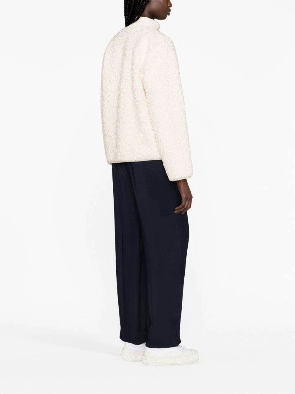 Shearling zipped sweatshirt - 4