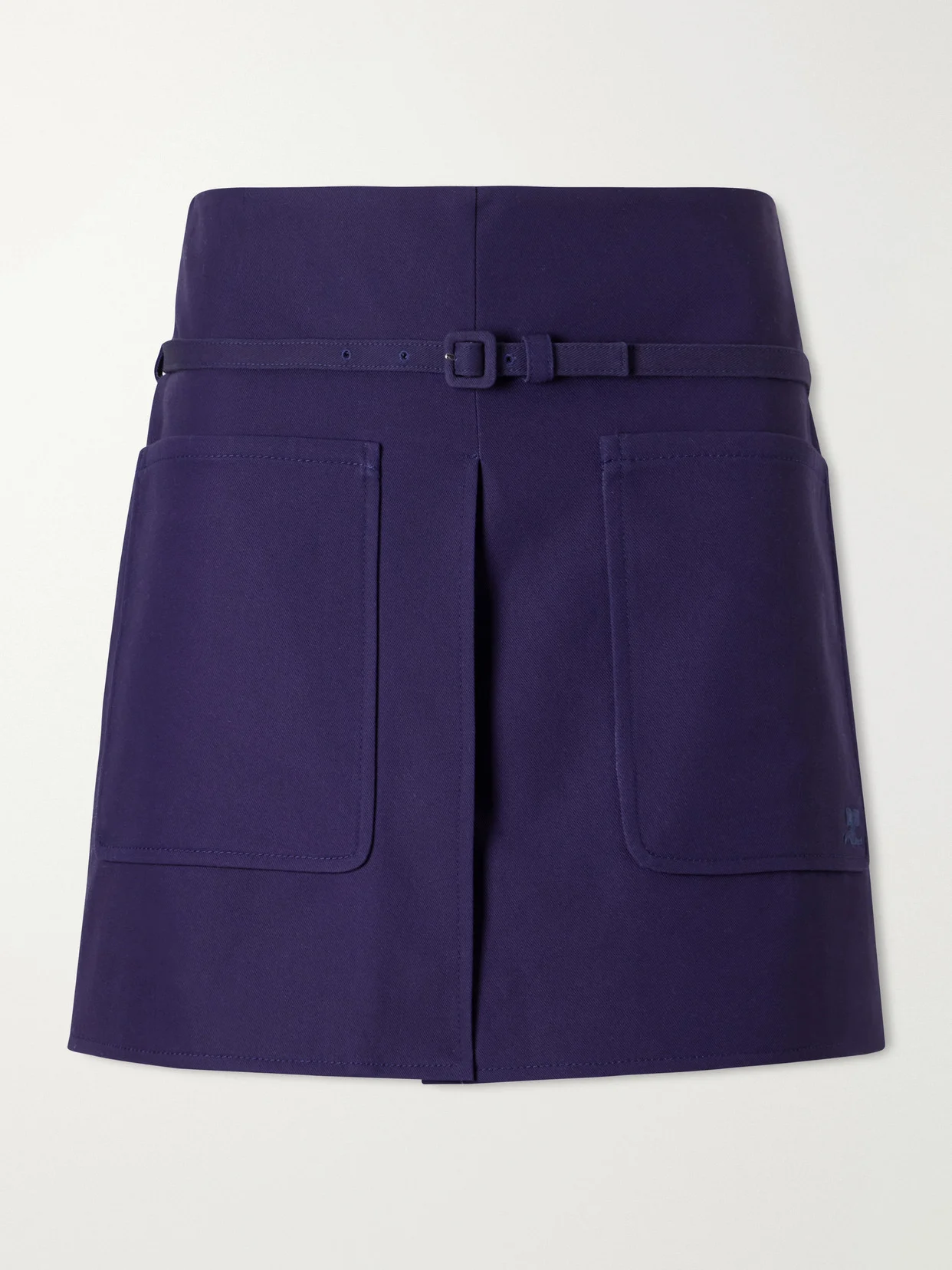 Belted Cotton-canvas Mini Skirt - 1
